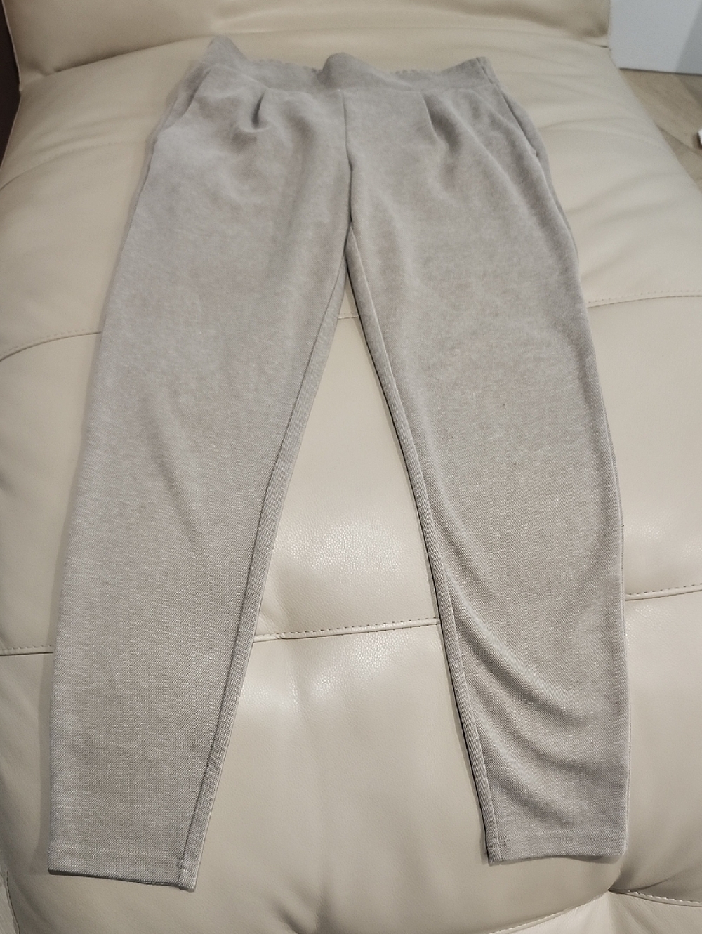 Light Gray Soft Knit Lounge Pants